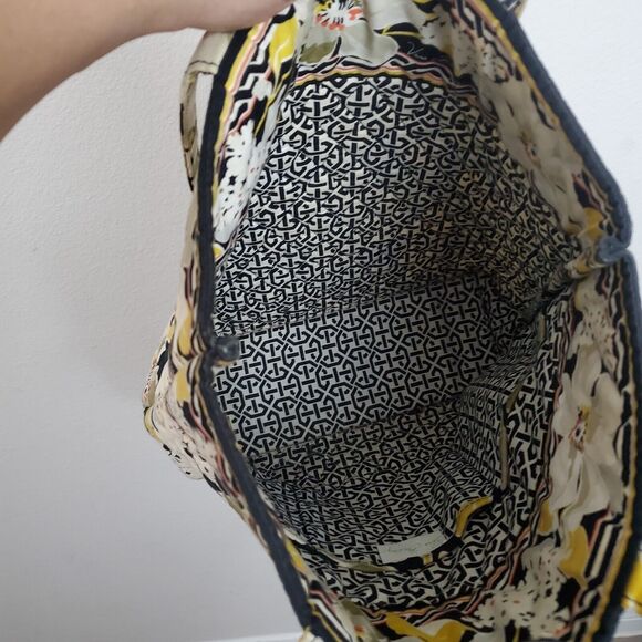 Vera Bradley Dogwood Medium Tote Yellow Floral Shoulder Bag Shopping Retired - Picture 9 of 11